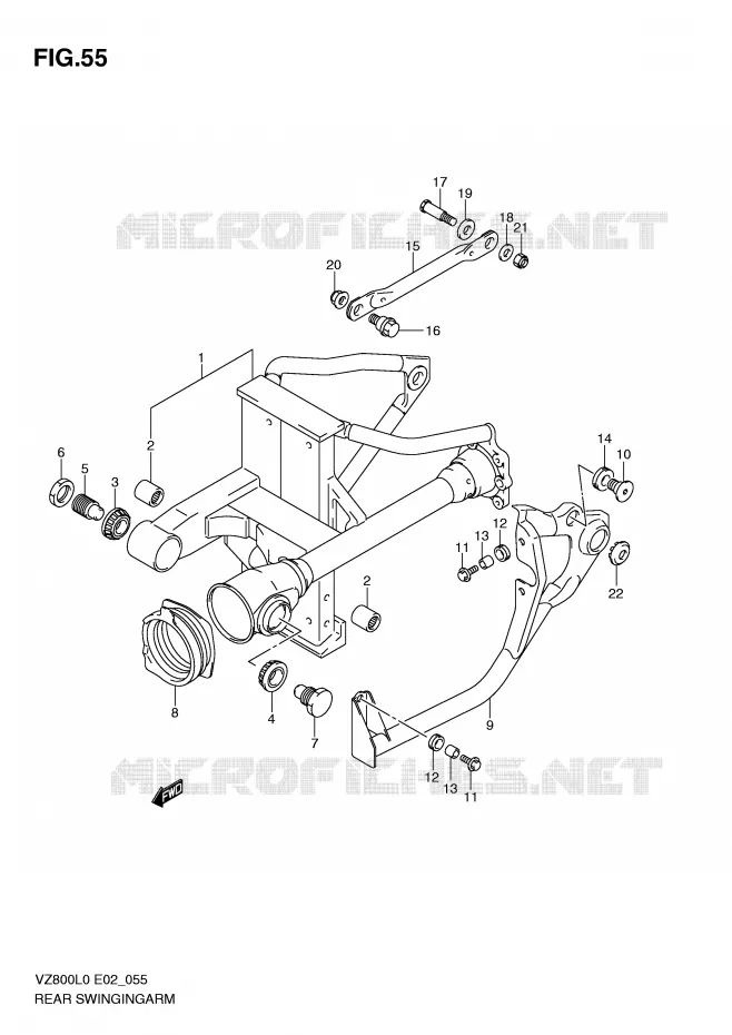 SWINGARM Suzuki MOTO 800 MARAUDER 2010  VZ800UEL0(E2)
