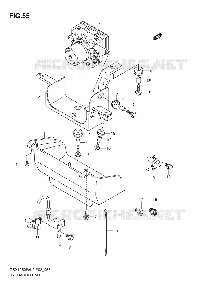 ABS SYSTEM Suzuki MOTO 1250 GSX-F 2010  GSX1250FAL0(E2)