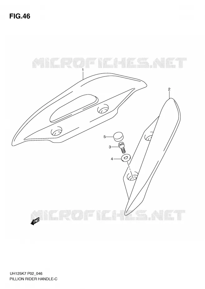 BACKREST (MODEL K7) Suzuki SCOOTER 125 BURGMAN 2010  UH125GL0(P2)