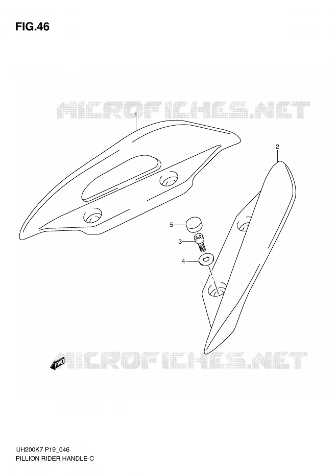 BACKREST (MODEL K7) Suzuki SCOOTER 200 BURGMAN 2009  UH200GK9(P19)