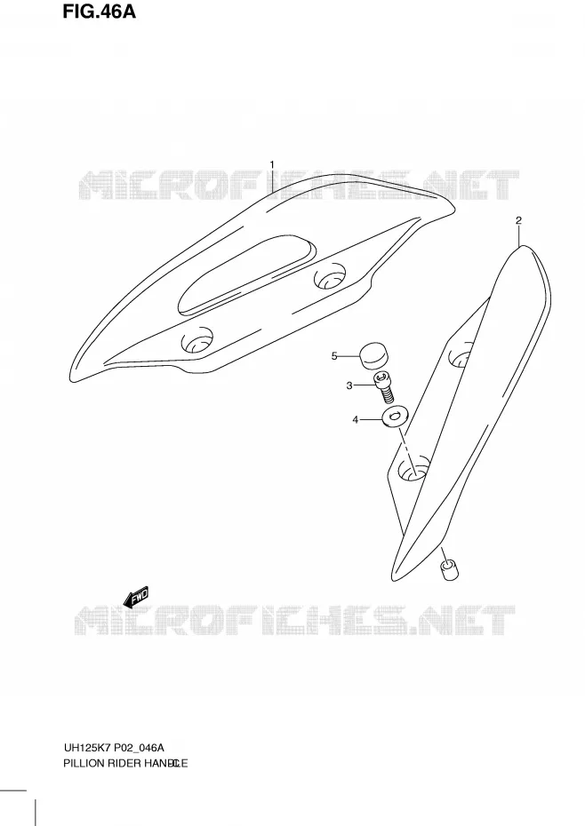 BACKREST (MODEL K8) Suzuki SCOOTER 125 BURGMAN 2011  UH125GL0(P2)