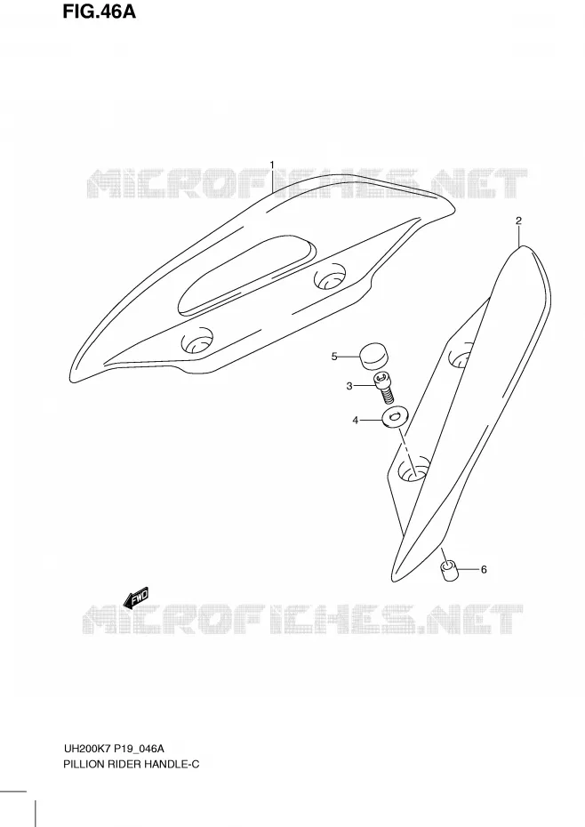 BACKREST (MODEL K8) Suzuki SCOOTER 200 BURGMAN 2008  UH200GK8(P19)