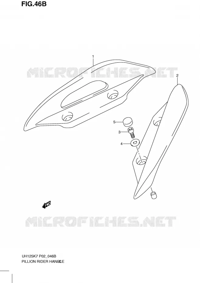 BACKREST (MODEL K9) Suzuki SCOOTER 125 BURGMAN 2011  UH125GL0(P2)