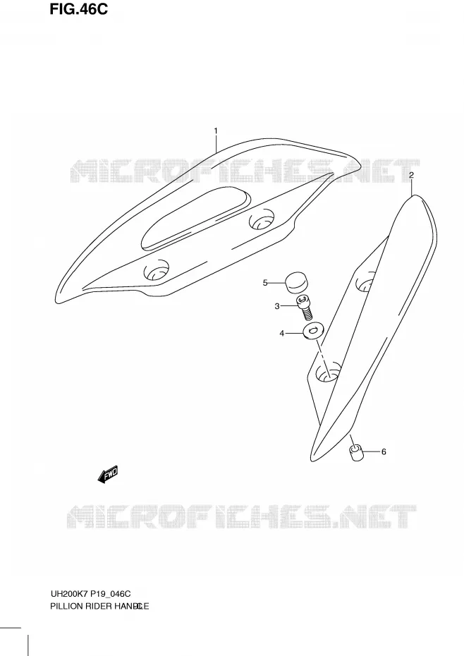 BACKREST (MODEL L0) Suzuki SCOOTER 200 BURGMAN 2009  UH200K9(P19)