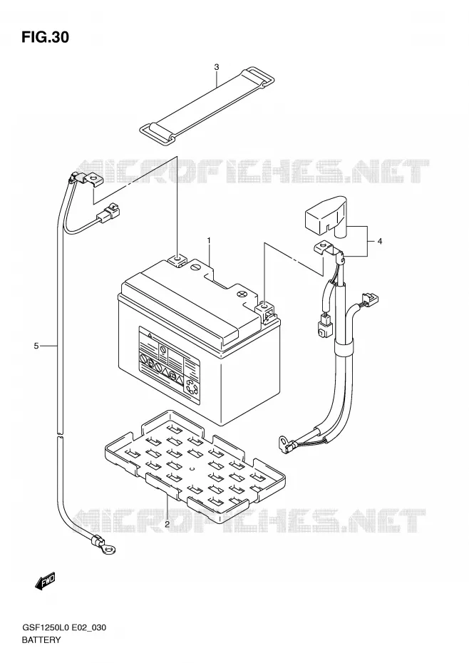 BATTERY (GSF1250AL0) Suzuki MOTO 1250 BANDIT-N 2010  GSF1250L0(E2)