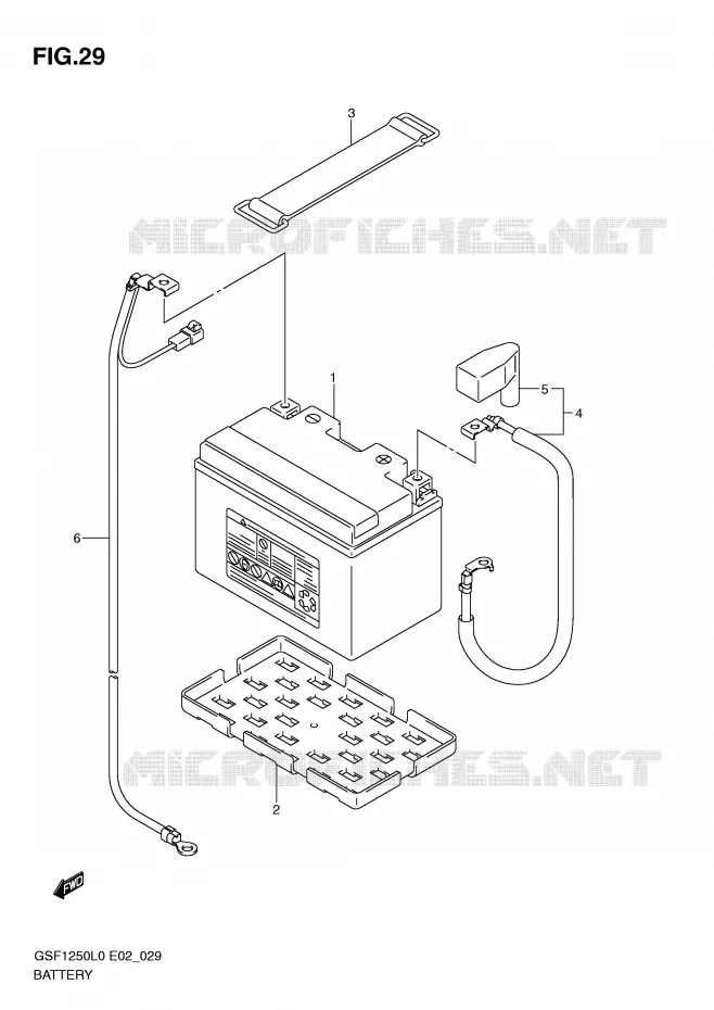BATTERY (GSF1250L0) Suzuki MOTO 1250 BANDIT 2010  GSF1250AL0(E2)