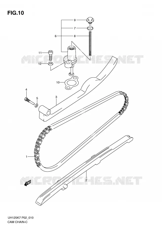 CAMCHAIN Suzuki SCOOTER 125 BURGMAN 2012  UH125GL0(P2)