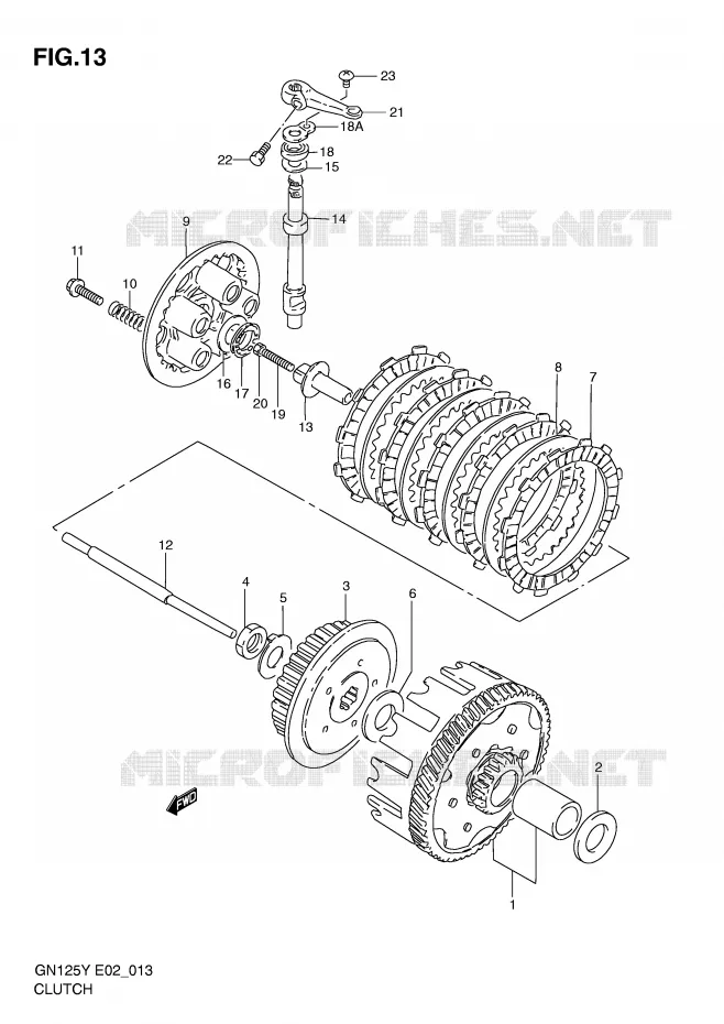 CLUTCH Suzuki MOTO 125 GN 1997  GN125EV(E2)