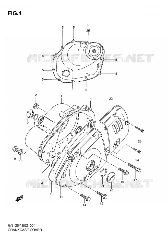 CRANKCASE COVER Suzuki MOTO 125 GN 2000  GN125EY(E2)