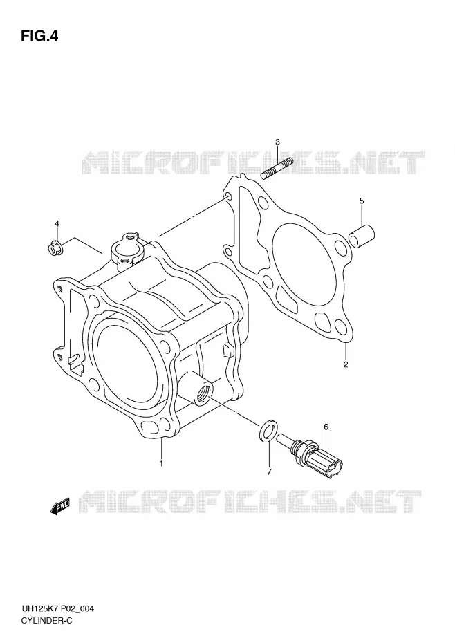 CYLINDER Suzuki SCOOTER 125 BURGMAN 2011  UH125GL0(P2)