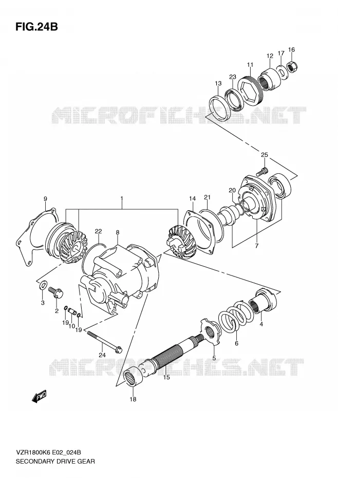 DRIVESHAFT (MODEL L0) Suzuki MOTO 1800 INTRUDER 2007  VZR1800ZU2K7(E2)