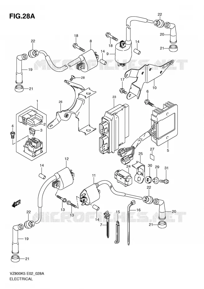 ELECTRICAL (MODEL K9) Suzuki MOTO 800 MARAUDER 2009  VZ800ZK9(E2)