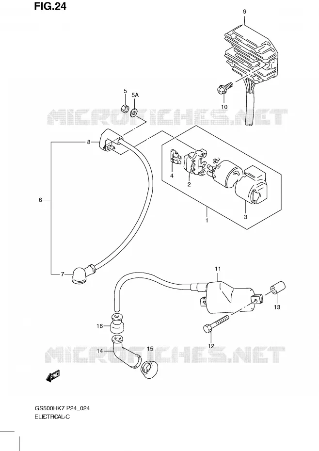 ELECTRICAL Suzuki MOTO 500 GS-F 2008  GS500FHK8(P24)