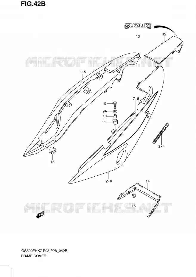 FAIRING (MODEL K9) Suzuki MOTO 500 GS-E 2010  GS500HL0(P3)