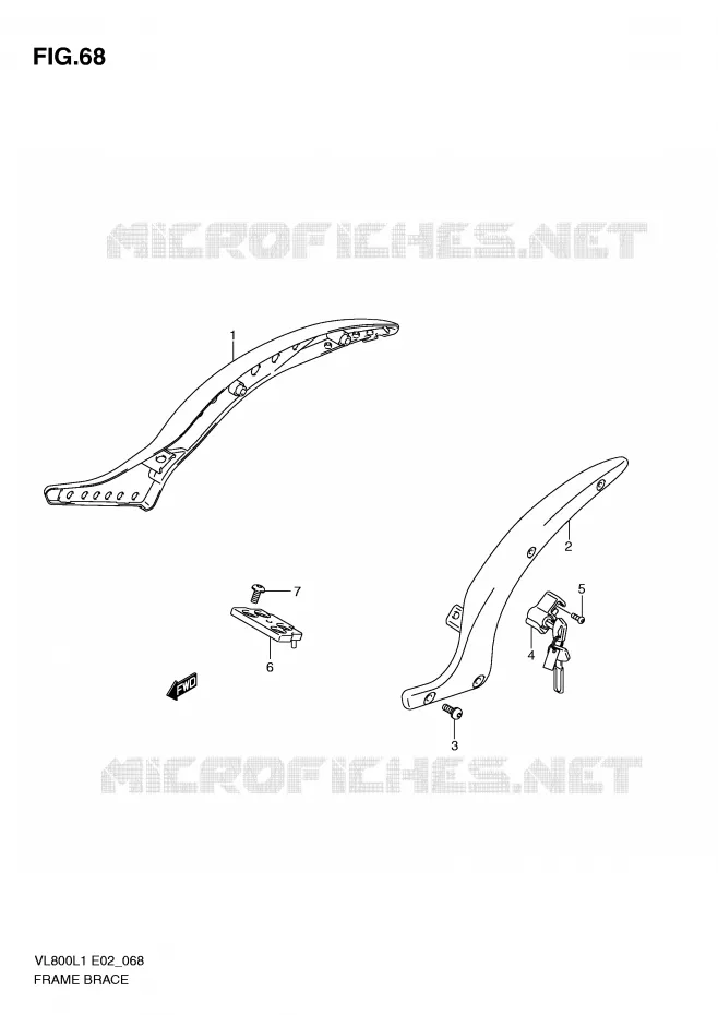 FRAME BRACE Suzuki MOTO 800 VOLUSIA 2011  VL800UEL1(E2)