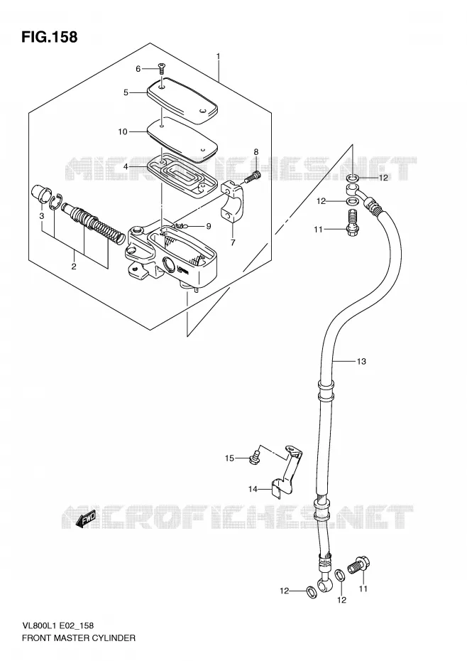 FRONT MASTER CYLINDER Suzuki MOTO 800 VOLUSIA 2011  VL800L1(E2)