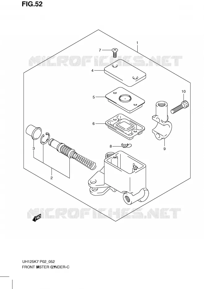 FRONT MASTER CYLINDER Suzuki SCOOTER 125 BURGMAN 2012  UH125GL0(P2)