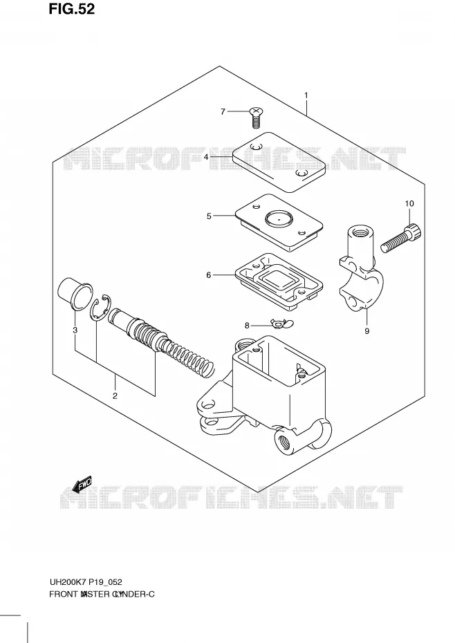 FRONT MASTER CYLINDER Suzuki SCOOTER 200 BURGMAN 2007  UH200K7(P19)