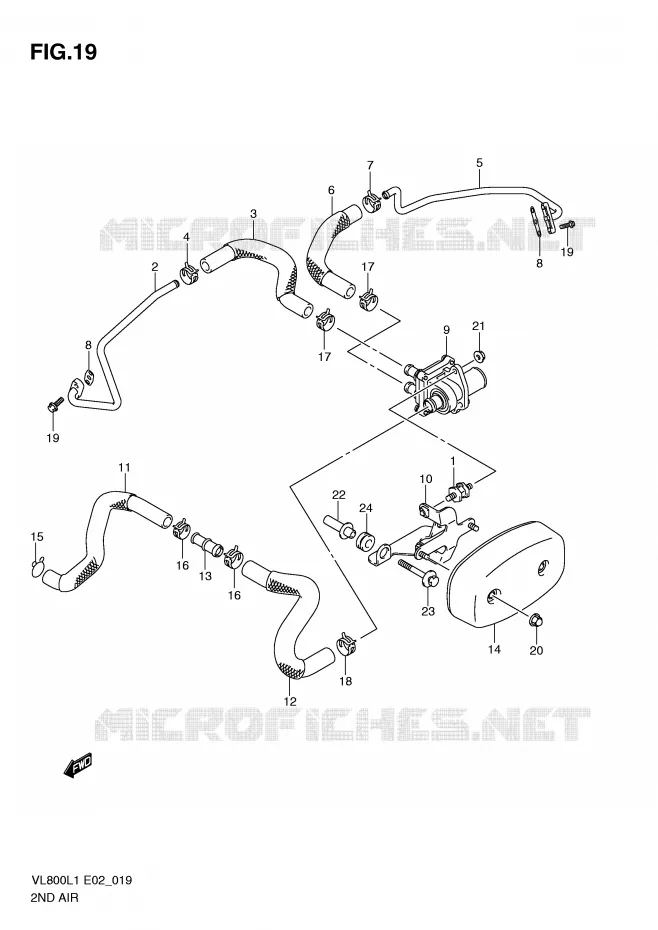 FUEL EVAP SYSTEM Suzuki MOTO 800 VOLUSIA 2011  VL800CL1(E2)
