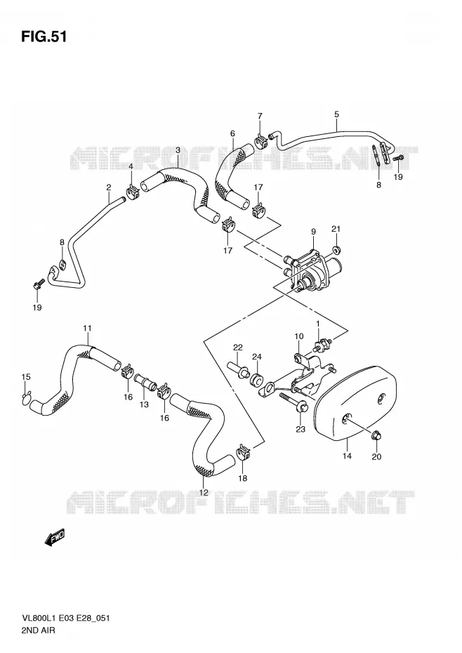 FUEL EVAP SYSTEM Suzuki MOTO 800 VOLUSIA 2011  VL800CL1(E3/E28)