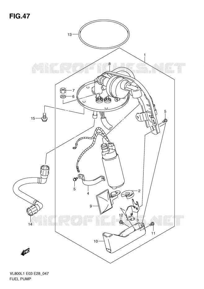 FUEL PUMP Suzuki MOTO 800 VOLUSIA 2011  VL800L1(E3/E28)