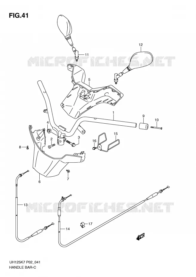 HANDLEBAR Suzuki SCOOTER 125 BURGMAN 2009  UH125GK9(P2)
