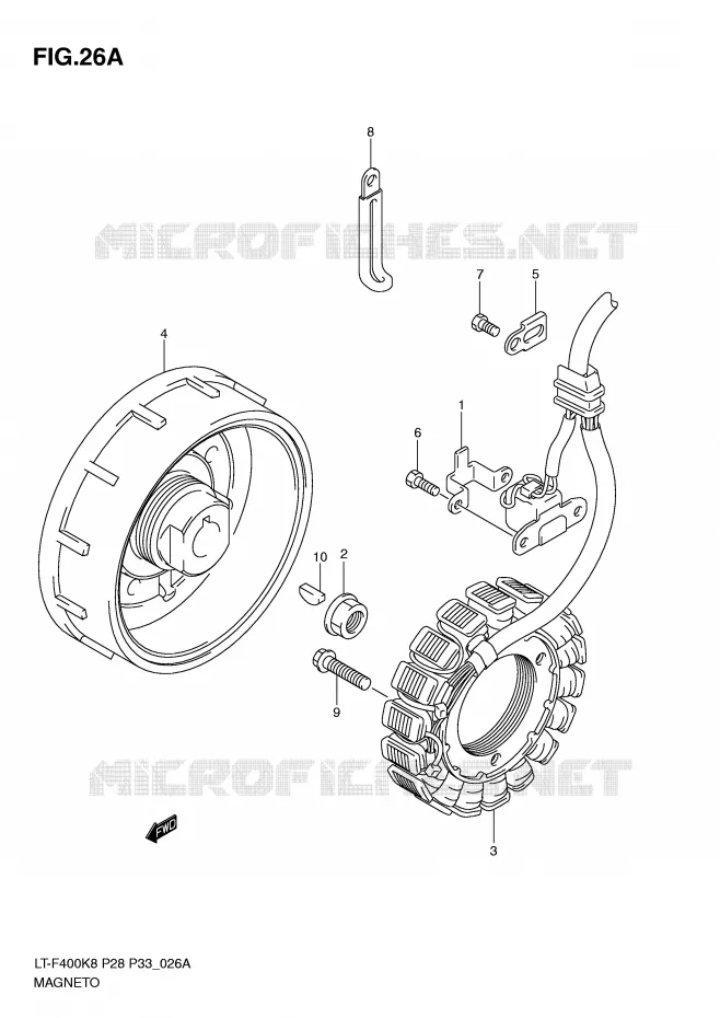 IGNITION (MODEL L0) Suzuki QUAD 400 KINGQUAD 2009  LT-F400K9(P28/P33)