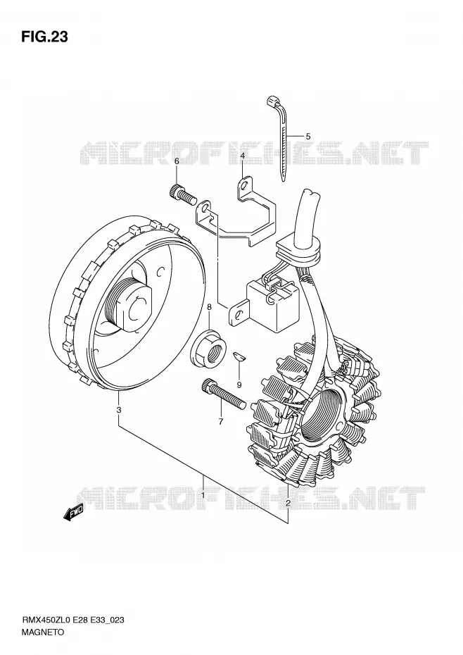 IGNITION Suzuki MOTO 450 RMX-Z 2010  RMX450ZL0(E28/E33)