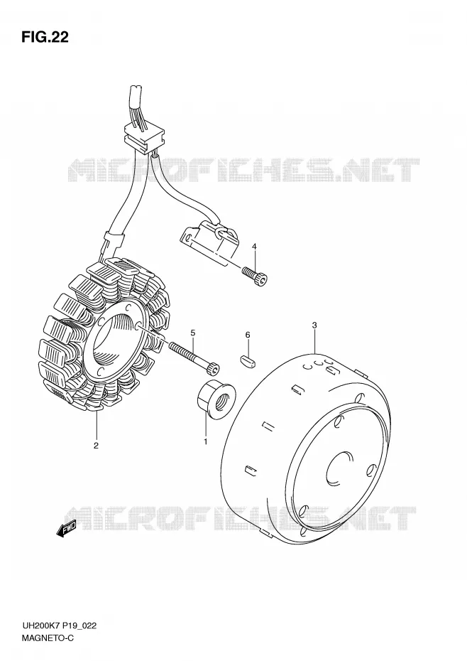 IGNITION Suzuki SCOOTER 200 BURGMAN 2008  UH200K8(P19)