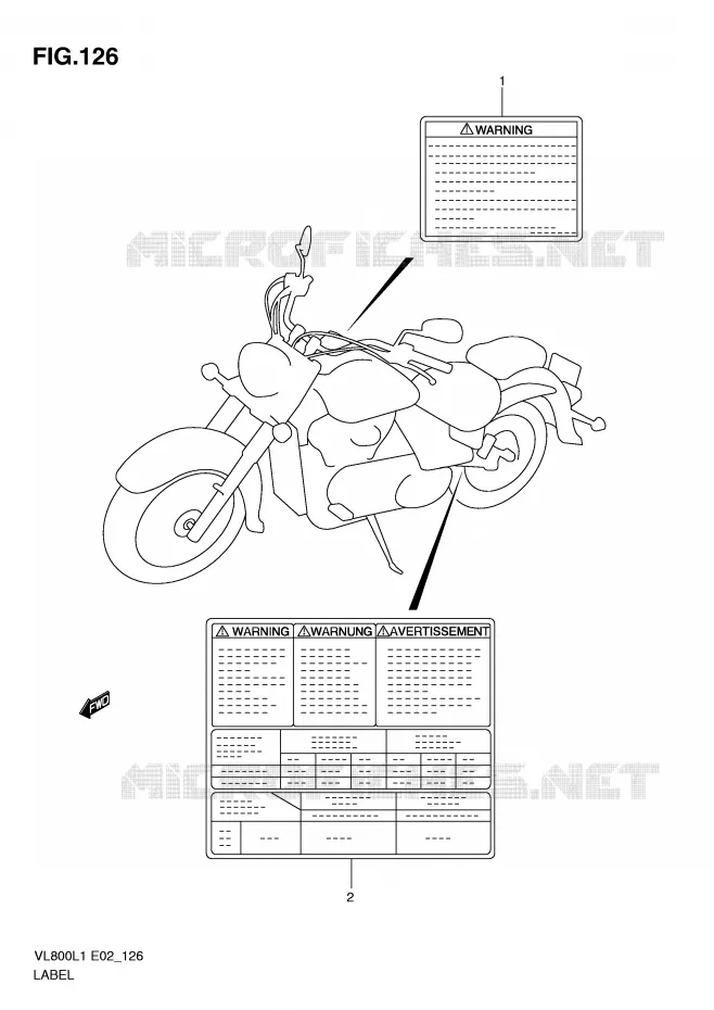 LABEL (VL800TL1 E24) Suzuki MOTO 800 VOLUSIA 2011  VL800UEL1(E2)