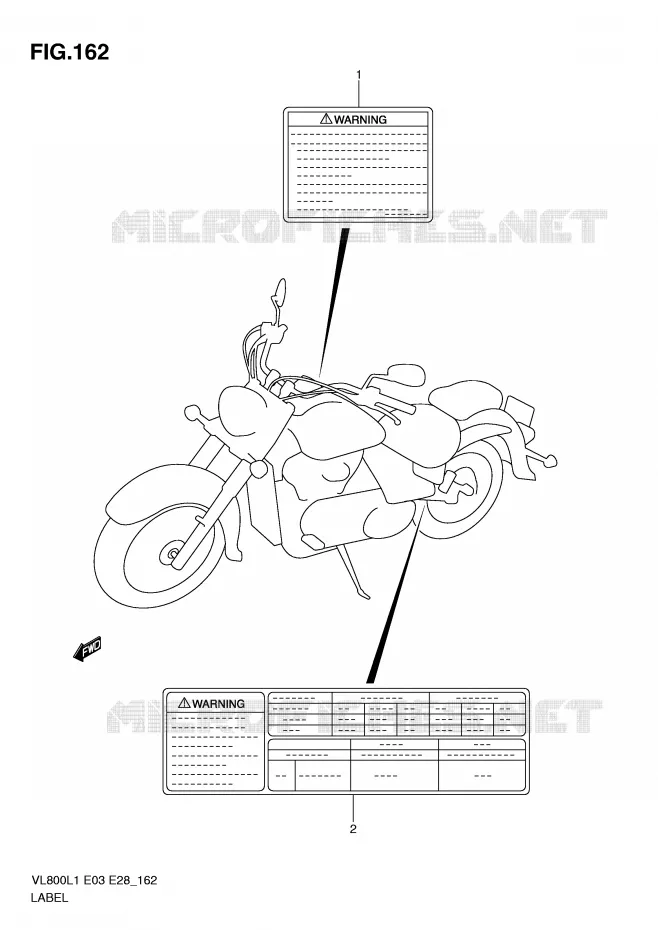 LABEL (VL800TL1 E28) Suzuki MOTO 800 VOLUSIA 2011  VL800L1(E3/E28)