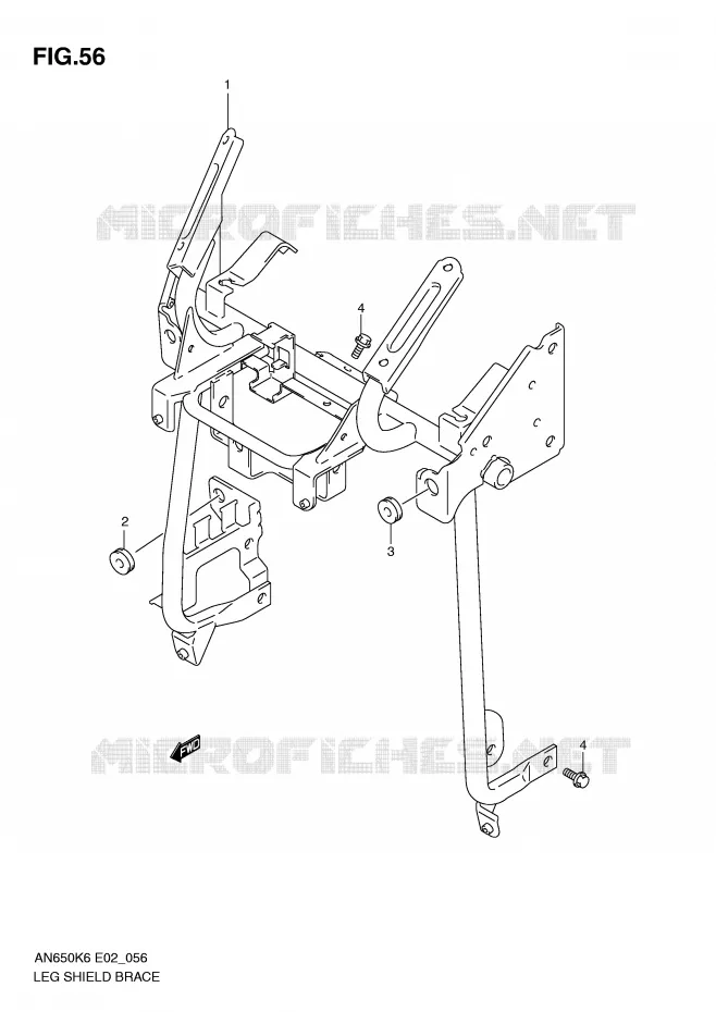 LEG SHIELD BRACE Suzuki SCOOTER 650 BURGMAN 2007  AN650K7(E2)