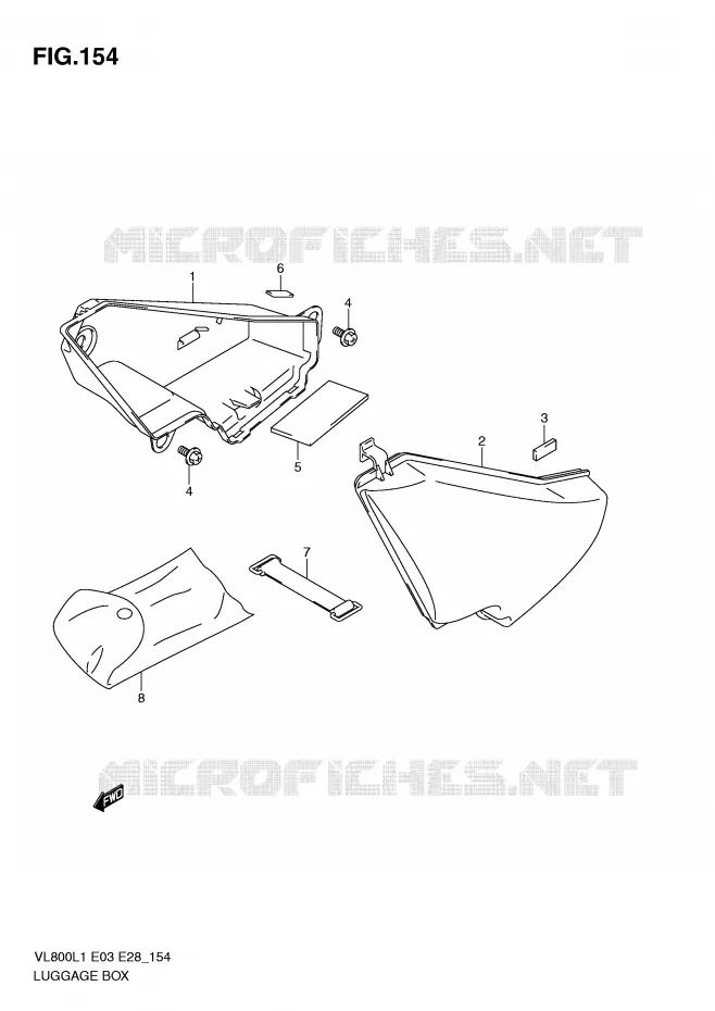 LUGGAGE BOX Suzuki MOTO 800 VOLUSIA 2011  VL800TL1(E3/E28)