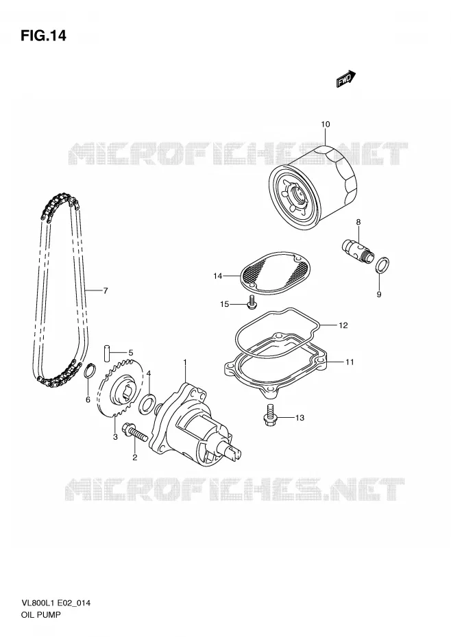 OIL PUMP Suzuki MOTO 800 VOLUSIA 2011  VL800CUEL1(E2)