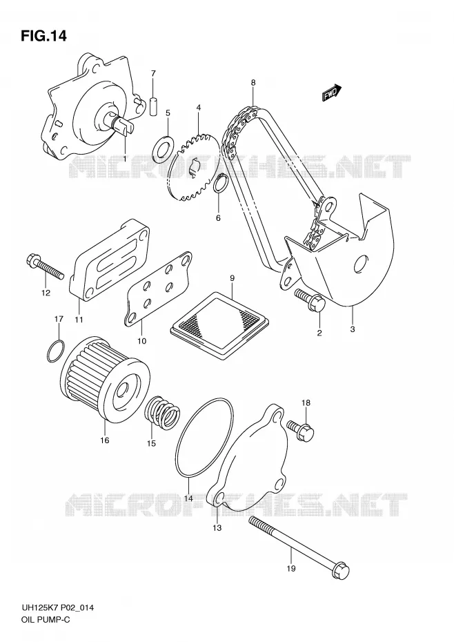 OIL PUMP Suzuki SCOOTER 125 BURGMAN 2012  UH125GL0(P2)