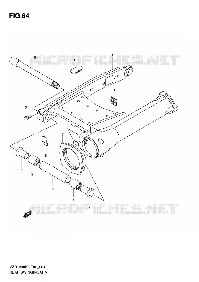 SWINGARM Suzuki MOTO 1800 INTRUDER 2007  VZR1800U2K7(E2)