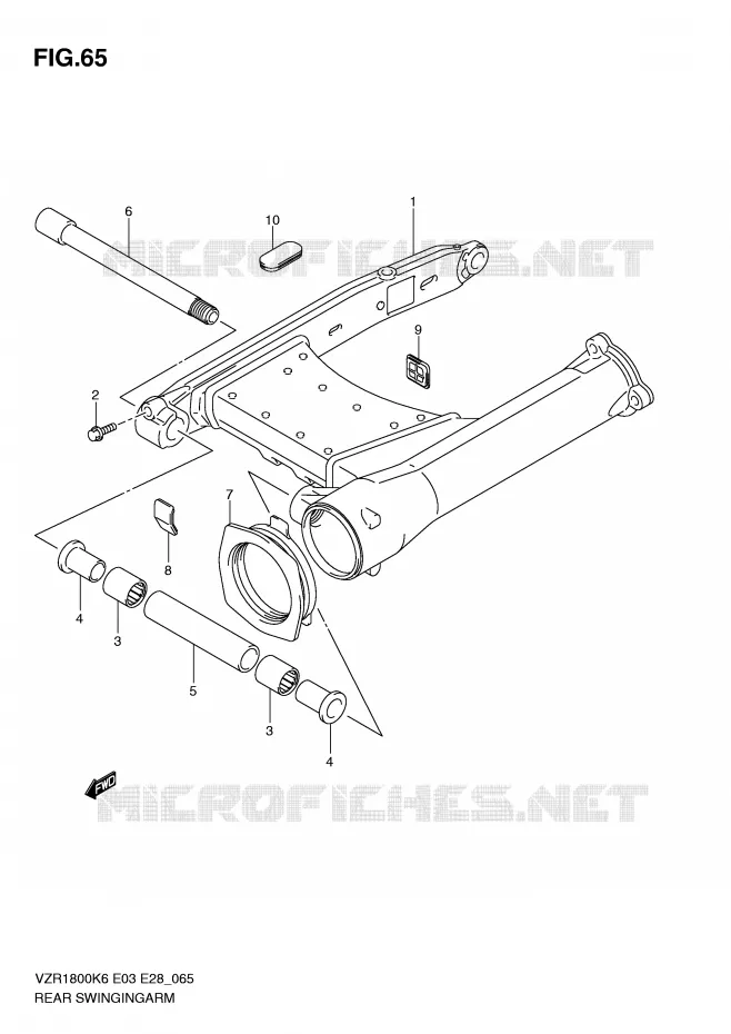 SWINGARM Suzuki MOTO 1800 INTRUDER 2009  VZR1800K9(E3/E28)