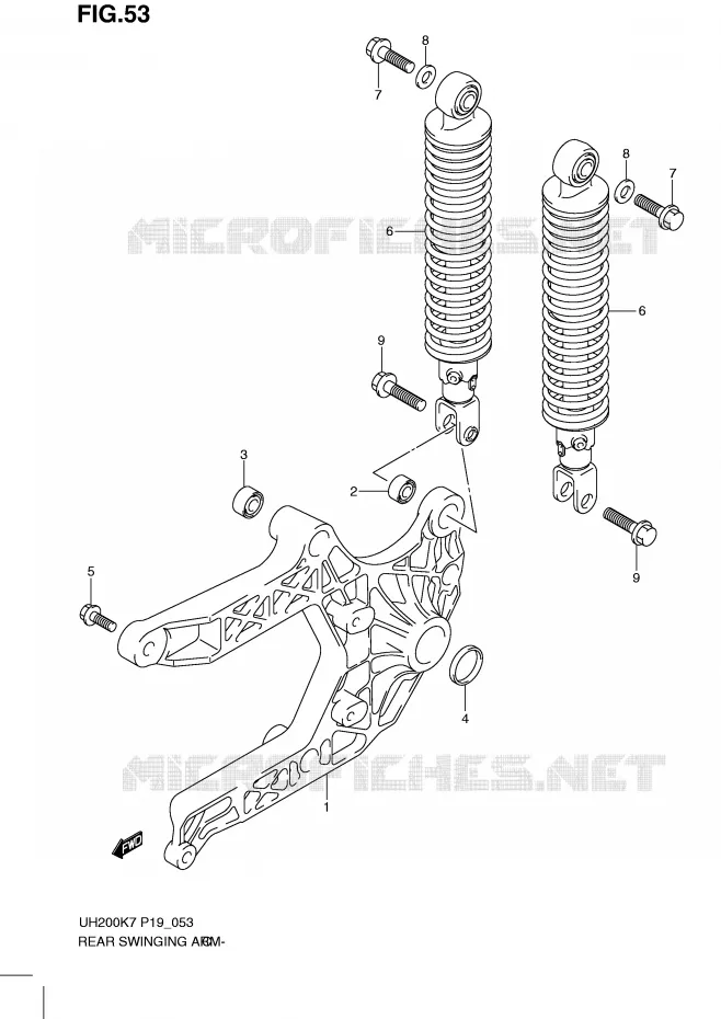 SWINGARM Suzuki SCOOTER 200 BURGMAN 2009  UH200GK9(P19)
