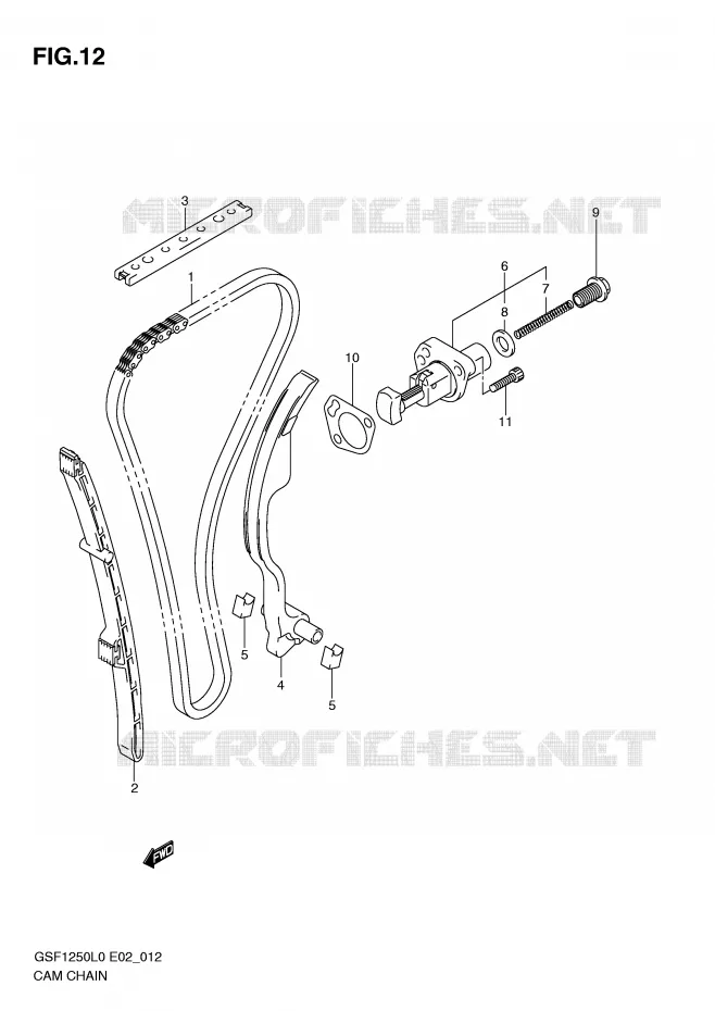 TIMING Suzuki MOTO 1250 BANDIT-N 2010  GSF1250L0(E2)