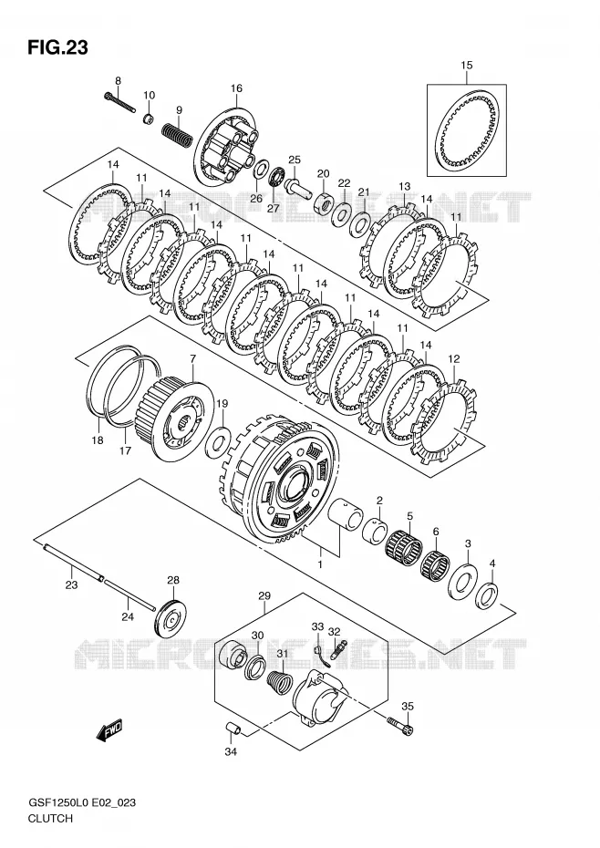 CLUTCH Suzuki MOTO 1250 BANDIT 2010  GSF1250AL0(E2)