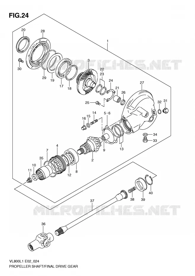 DRIVESHAFT Suzuki MOTO 800 VOLUSIA 2011  VL800L1(E2)