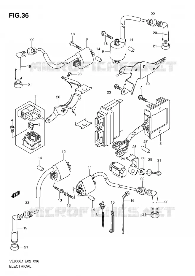 ELECTRICAL (VL800CUEL1 E19) Suzuki MOTO 800 VOLUSIA 2011  VL800L1(E2)