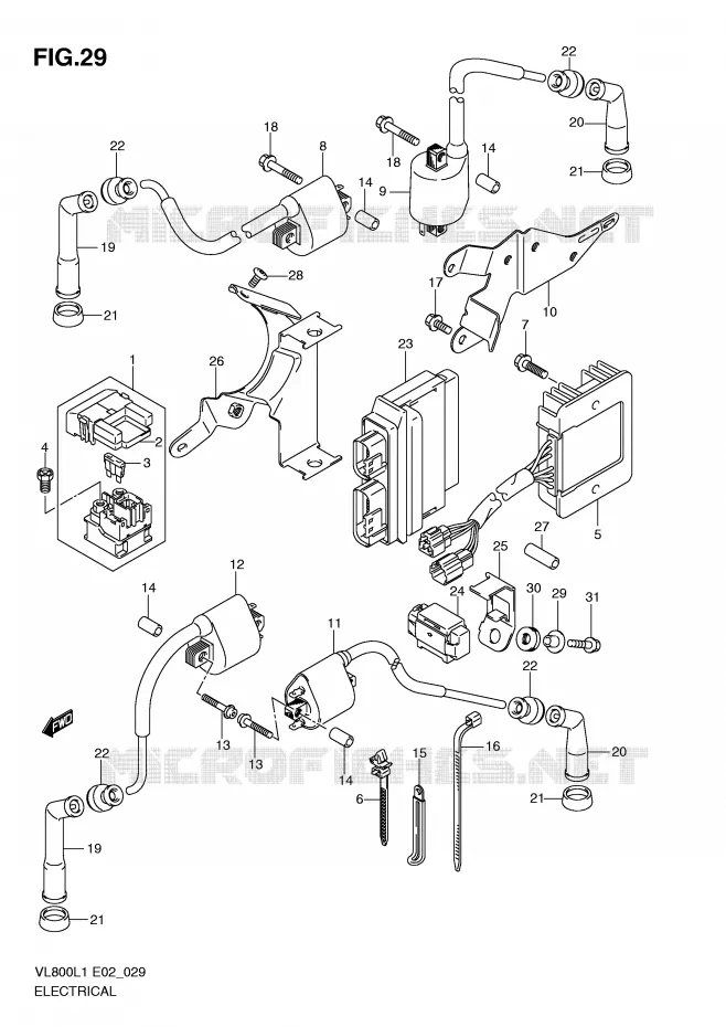 ELECTRICAL (VL800L1 E19) Suzuki MOTO 800 VOLUSIA 2011  VL800L1(E2)