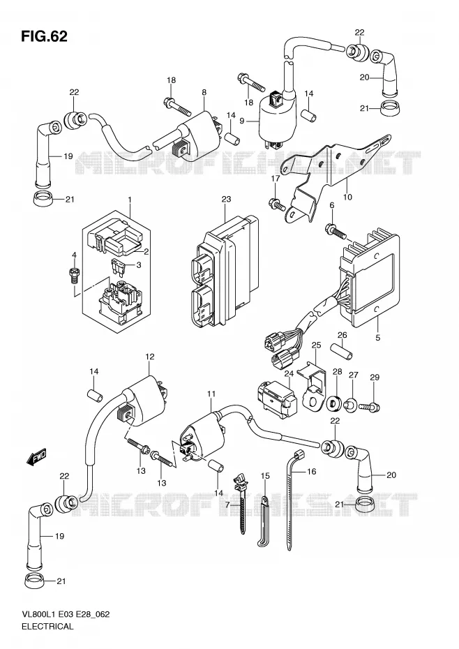 ELECTRICAL (VL800L1 E33) Suzuki MOTO 800 VOLUSIA 2011  VL800CL1(E3/E28)