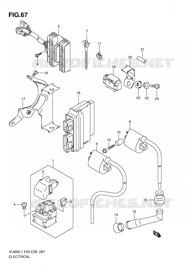 ELECTRICAL (VL800TL1 E28) Suzuki MOTO 800 VOLUSIA 2011  VL800TL1(E3/E28)