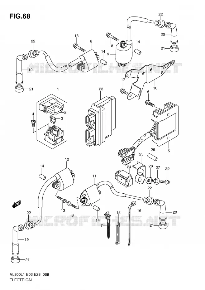ELECTRICAL (VL800TL1 E33) Suzuki MOTO 800 VOLUSIA 2011  VL800L1(E3/E28)