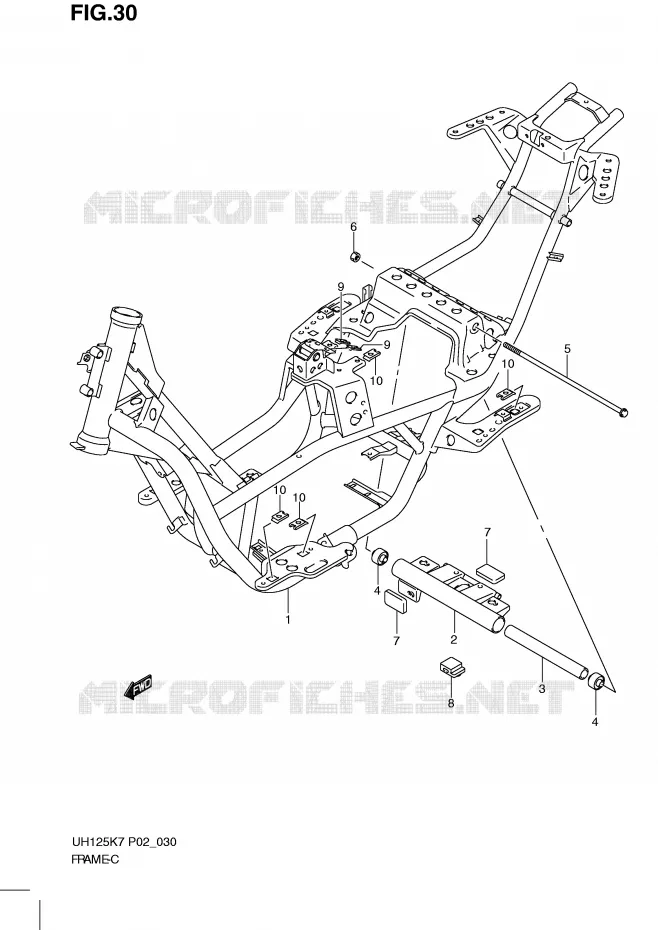 FRAME Suzuki SCOOTER 125 BURGMAN 2012  UH125GL0(P2)