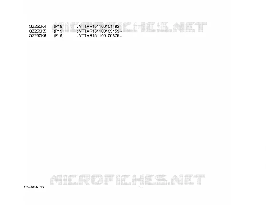 * CATALOG PREFACE * Suzuki MOTO 250 MARAUDER 2006  GZ250K6(P19)