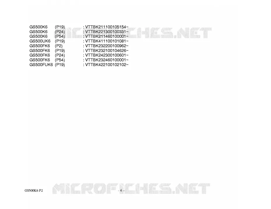 * CATALOG PREFACE * Suzuki MOTO 500 GS-E 2005  GS500K5(P19)