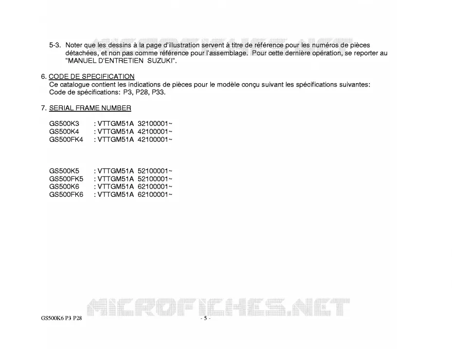 * CATALOG PREFACE * Suzuki MOTO 500 GS-E 2006  GS500K6(P3)